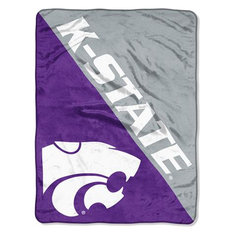 Ncaa Kansas State Wildcats Purple Silver Fleece Blanket V2 Meteew