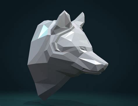 Artstation Low Poly Wolf Head Resources