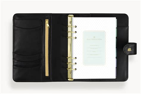 A5 Leather Binder Classic Black In 2020 Leather Binder Leather