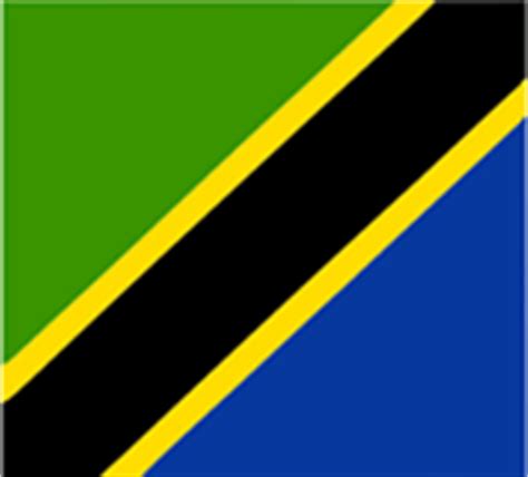 The flag of tanzania has been adopted in 1964 and it is composed of blue and green orthogonal triangles in the upper left and lower right corners. The United Republic of Tanganyika and Zanzibar is renamed ...