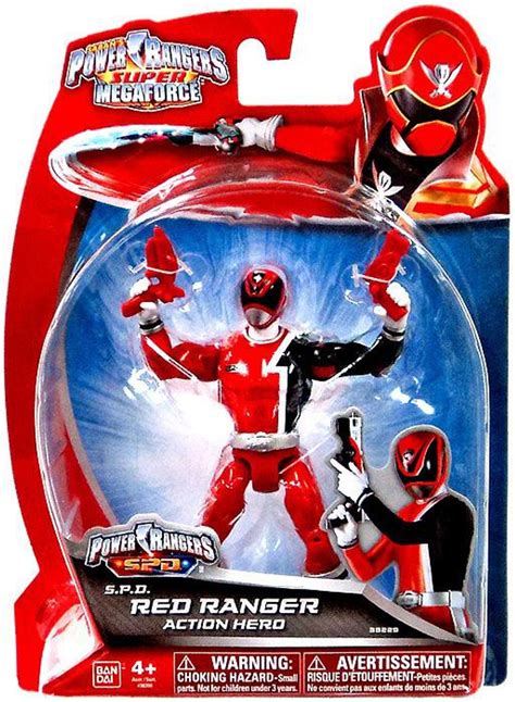 Power Rangers Super Megaforce Spd Red Ranger Action Figure Bandai