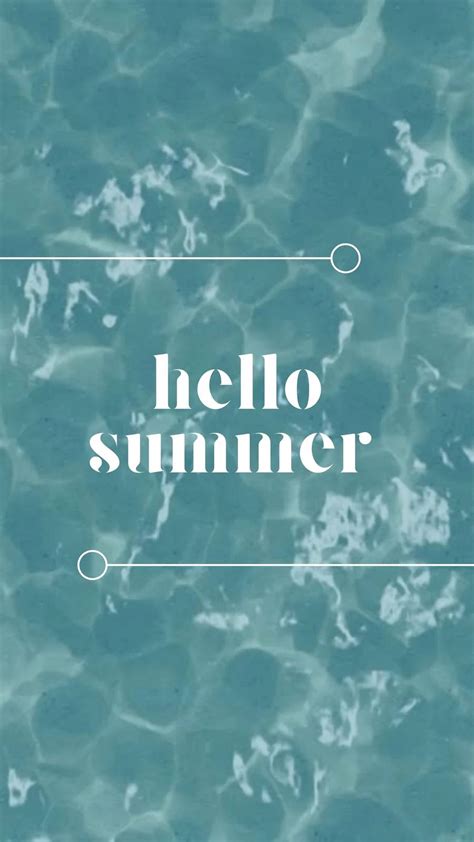 Download Hello Summer Iphone Blue Wallpaper