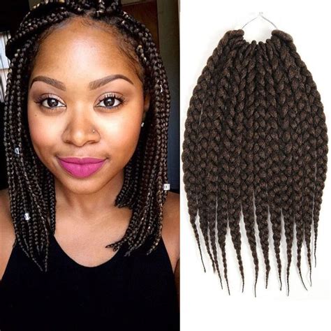 Red box braids are often seen among famous people from cinema and tv. crochet box braids 12 inch box braid extensions 80g/pack ...