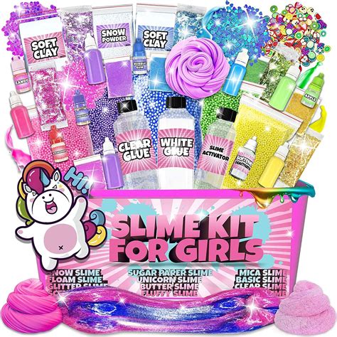Laevo Unicorn Slime Kit For Girls The Ultimate Fluffy Slime Supplies