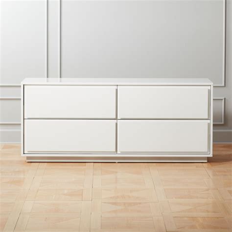 Gallery Low 4 Drawer White Dresser Reviews Cb2 Canada