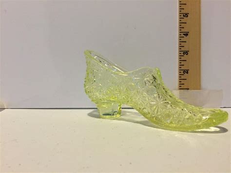Antique Glass Shoes Set Of Two 1809399698