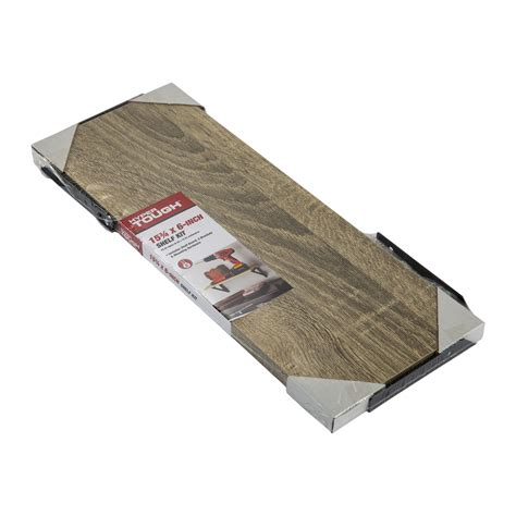 Hyper Tough 6 In X 15 34 In Rustic Gray Laminated Wood Shelf Kit
