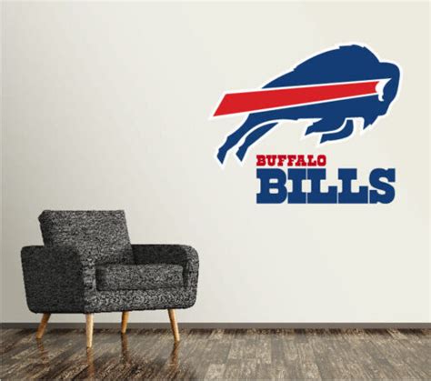 Buffalo Bills Wall Decal Logo Football Nfl Custom Decor Sticker Vinyl