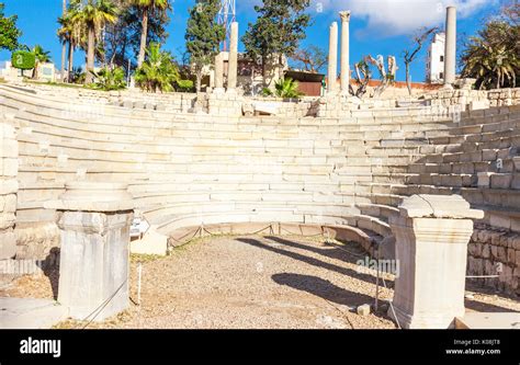 The Roman Amphitheatre And Ruins In Alexandria Egypt Stock Photo Alamy