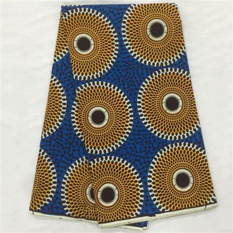 Blue African Wax Cloth Java Wax Print Fabric High Quality 100cotton