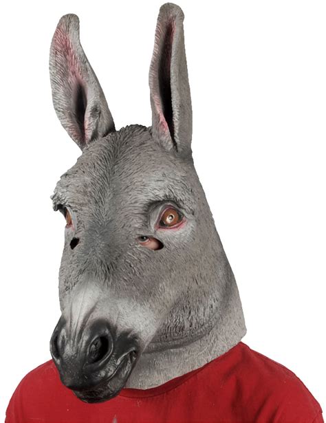 Star Power Realistic Donkey Full Head Animal Mask Grey One Size