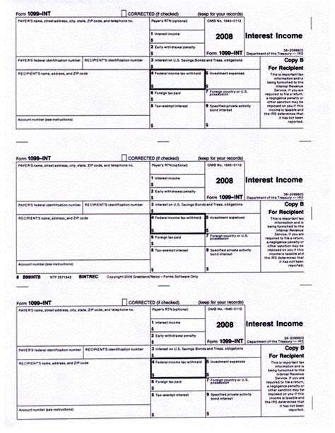 Printable 1099 Int Form 2017 Form Resume Examples