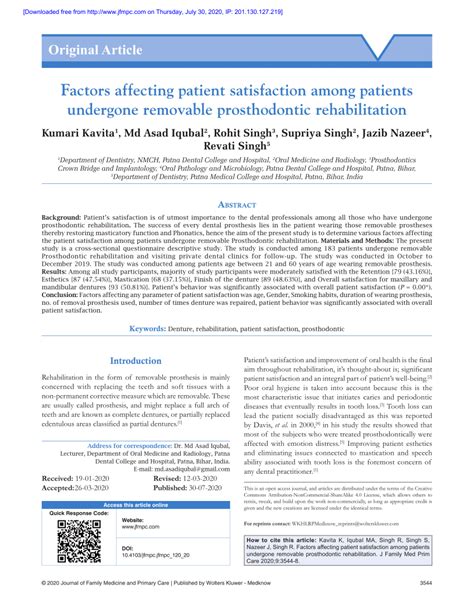 There are several factors affecting patient satisfaction: (PDF) Factors affecting patient satisfaction among ...