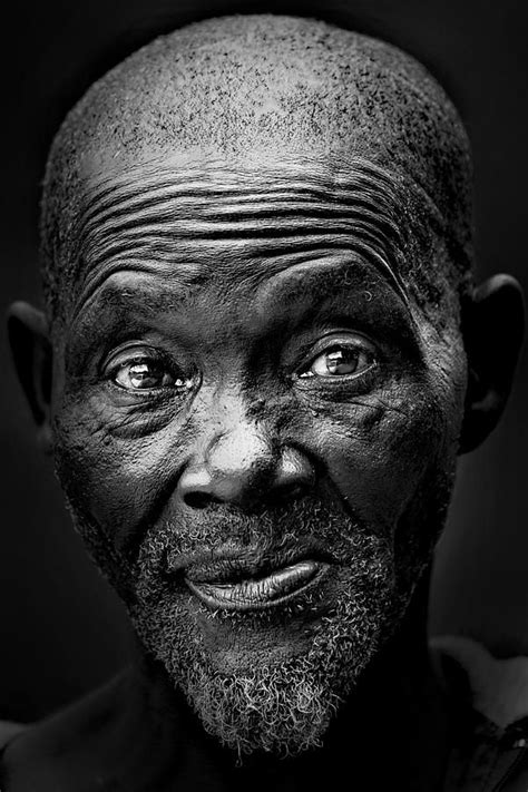 The Old African By Pieter Oosthuysen Black And White Portraits Face