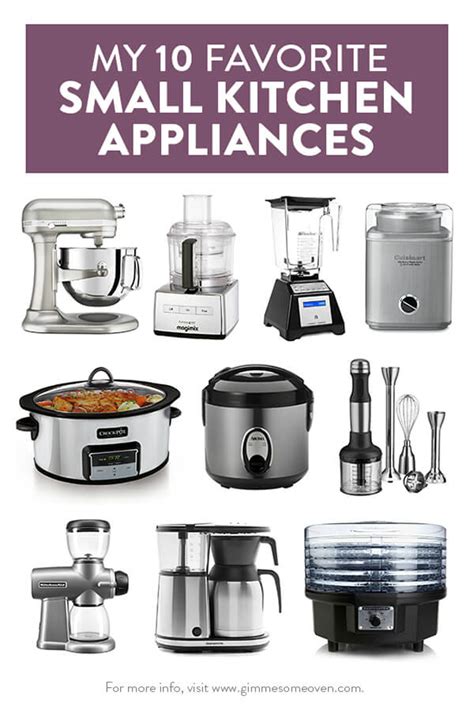 This is a list of cooking appliances that are used for cooking foods. My 10 Favorite Small Kitchen Appliances | Gimme Some Oven