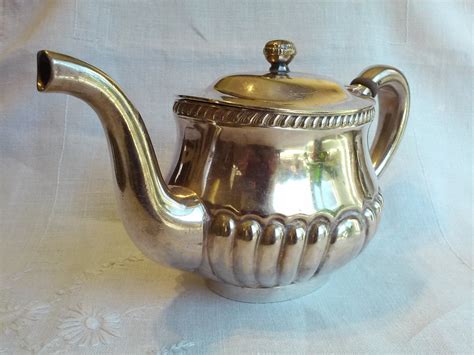 Reed And Barton Silver Soldered Tea Pot 2900 Navy Officers Etsy