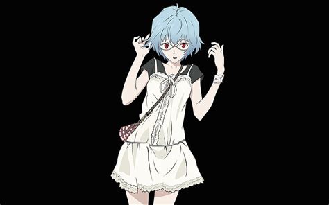 Hd Wallpaper Dress Glasses Ayanami Rei Neon Genesis Evangelion Blue