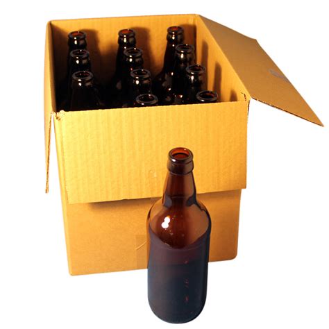 Cardboard Packing Box For 12 X 500ml Amber Beer Bottles 1906 290 X