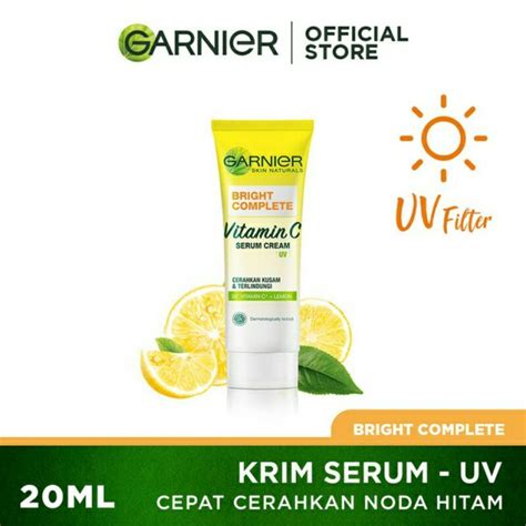 Jual Garnier Bright Complete Vitamin C Serum Cream Uv 20ml Indonesia