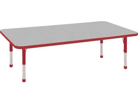 Ecr4kids Adjustable Rectangular Classroom Table 24x60 Classroom Tables