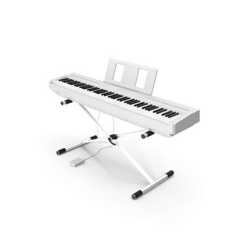 stand mounted digital white piano png images and psds for download pixelsquid s119349492