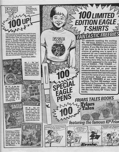 Starlogged Geek Media Again 1984 Eagle Issue 100 Freebies Ipc
