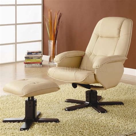 Designed to deliver 360° degrees of comfort and style, modern swivel chairs provide the perfect seating solution for relaxing or creating conversational areas. Ivory Bonded Leather Match Modern Swivel Chair w/Ottoman