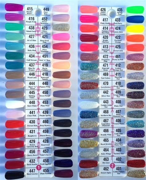 Dnd Dc Nail Polish Color Chart Dnd Duo Sample Tips For Full Line