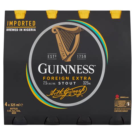 Guinness Foreign Extra Stout Beer 4 X 325ml Beer Iceland Foods
