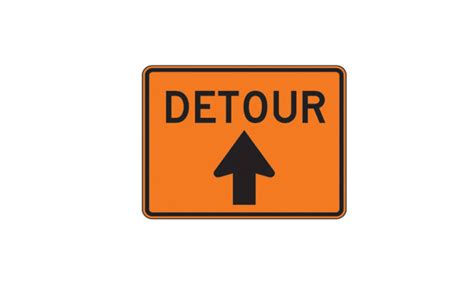 Detour Straight Ahead Sign M4 9s Traffic Safety Supply Company