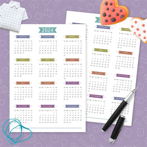 Yearly Linear Calendar Template Template Printable Pdf