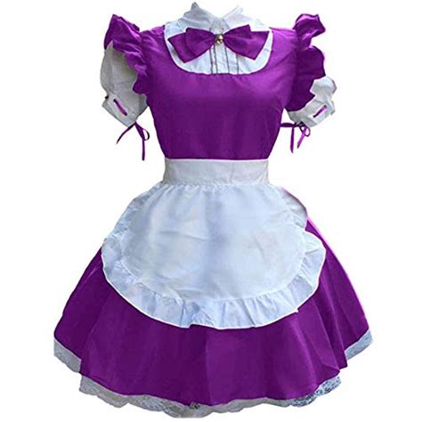 vovotrade womens anime maid costume cosplay french apron maid dress outfit women s anime