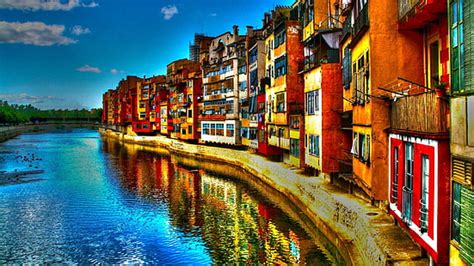 Hd Wallpaper Italy Landscape City House Building Colorful Water