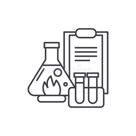 Chemistry Labexperiments Vector Line Icon Sign Illustration On