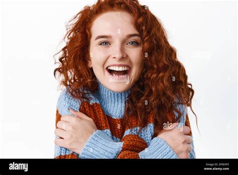 Candid People And Real Emotions Beautiful Redhead Girl With Curly
