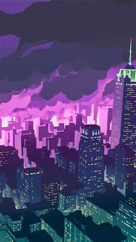 Pixel City Night Sky Hd Phone Wallpaper Peakpx