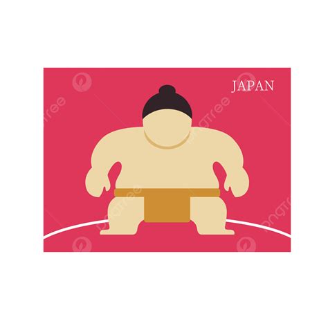 Sumo Wrestler Rose Red Japan Stamp Sumo Wrestler Rose Red Japan Png