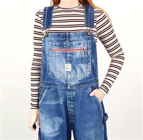 Vintage Pointer Low Back Denim Overalls