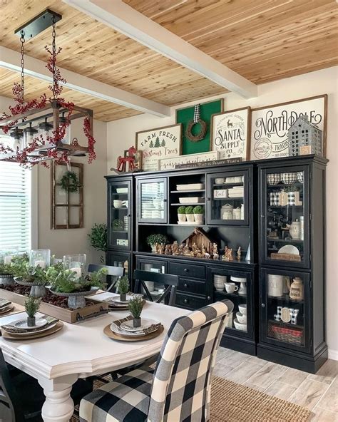 30 Rustic Farmhouse Dining Room Design Ideas Modern Farmhouse Dining