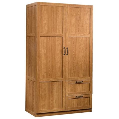 Sauder Select Engineered Wood Wardrobe Armoire In Highland Oak Homesquare