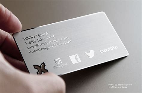 Because every first impression counts, this card is made to. RockDesign.com | Metal Cards | Stainless Steel Cards ...