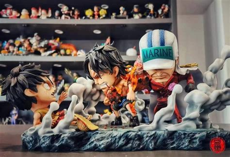 Misb Cola Studio Luffy Ace Akainu Last Fight Sd Gk Resin Statue