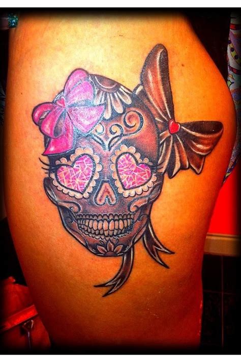 Girly Skull Tattoos Sugar Skull Tattoos Body Art Tattoos Tattoos For Women Sugar Skulls