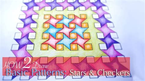 How To Draw Simple Geometric Patterns Stars And Squares Graph Paper