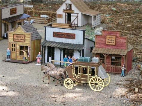 Building Plans For Old Western Town Buldings Painted And Details