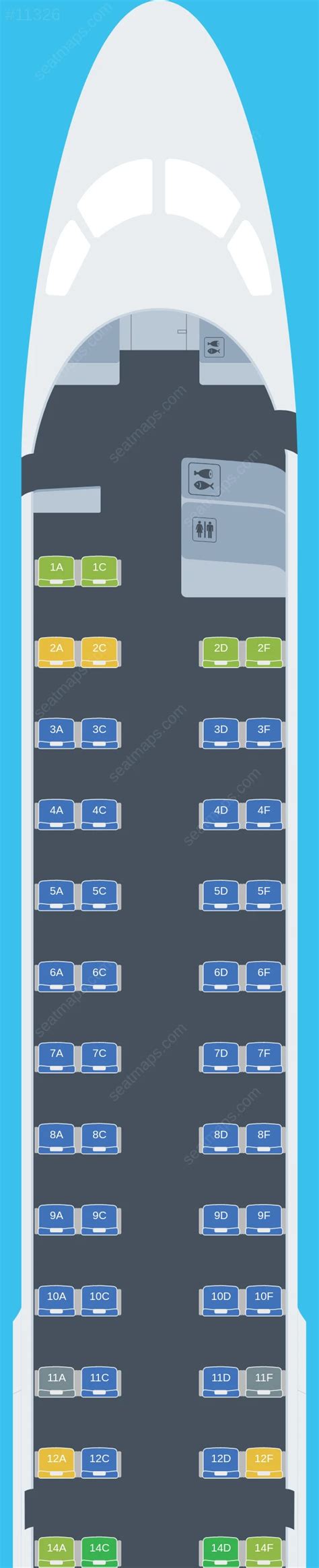 Seat Map Of Embraer E195 Sas Link Updated 2024