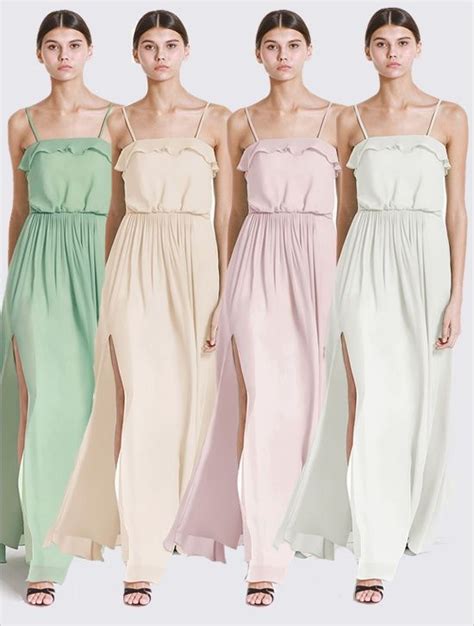 Pastel Chiffon Bridesmaid Dresses From For Her And For Him Pastel