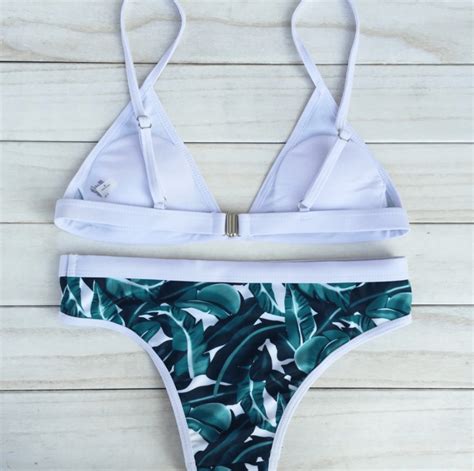 Syns Green Leaf Bikini Swimwear 2016 Streetgearusa