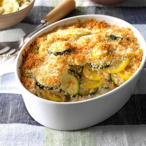 Yellow Squash And Zucchini Gratin Recipe How To Make It Taste Of Home