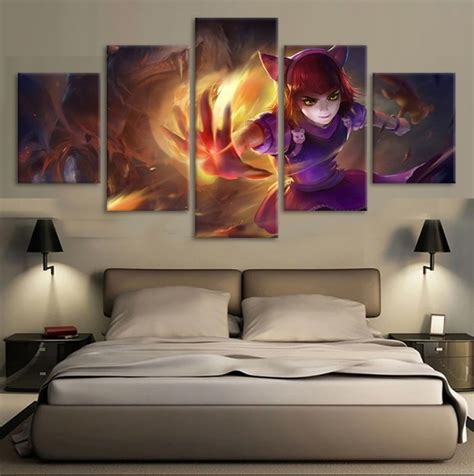 Brighten up your home or office with poster frames. Quadro Decorativos League of Legends com 5 peças 130x65 no ...